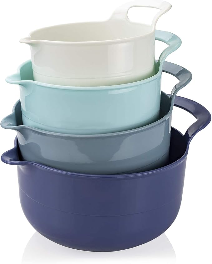 Cook With Color Nesting Mixing Bowls with Pour Spouts and Handles