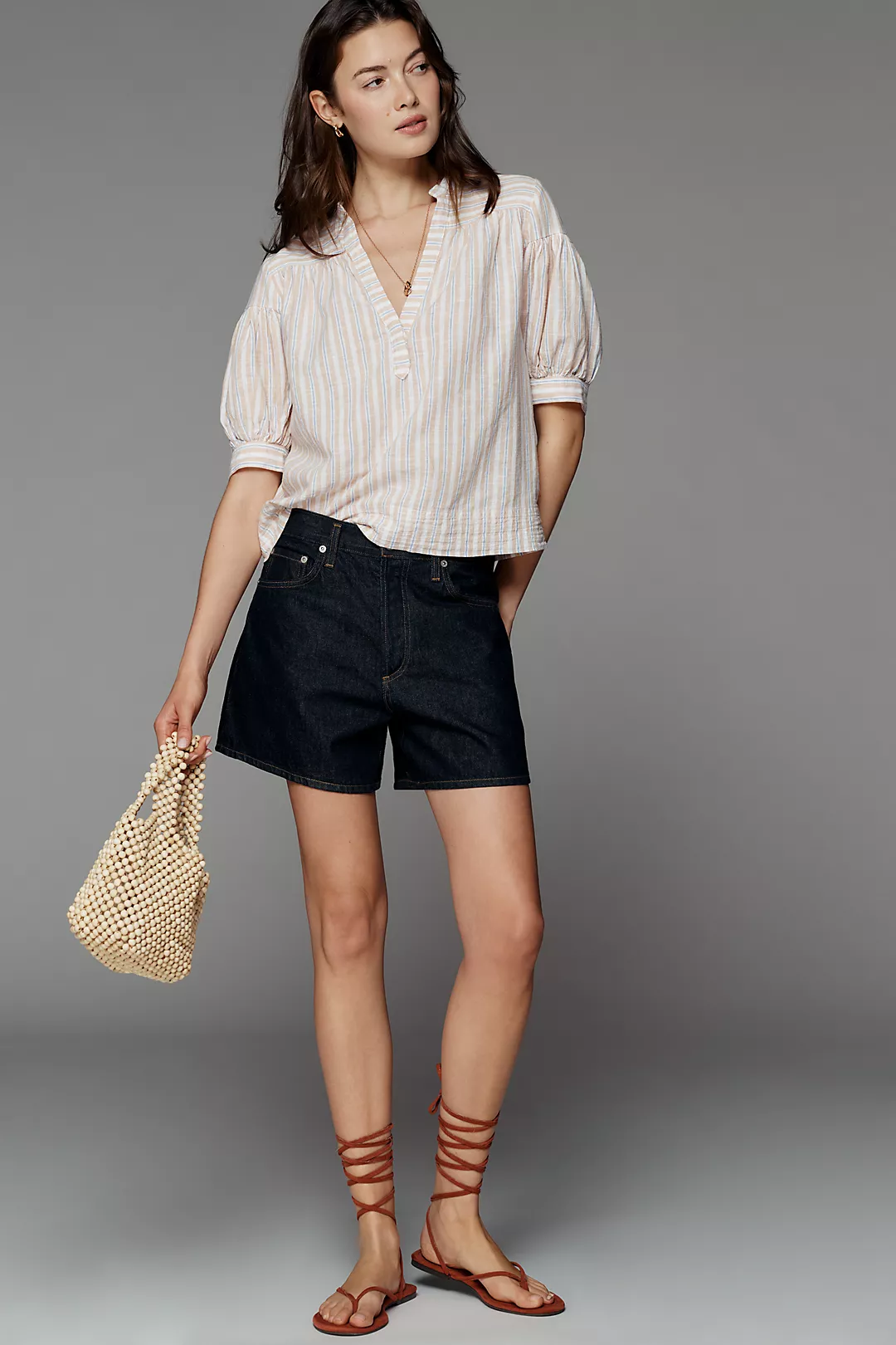 Darcey Popover Swing Top (Linen-Cotton)